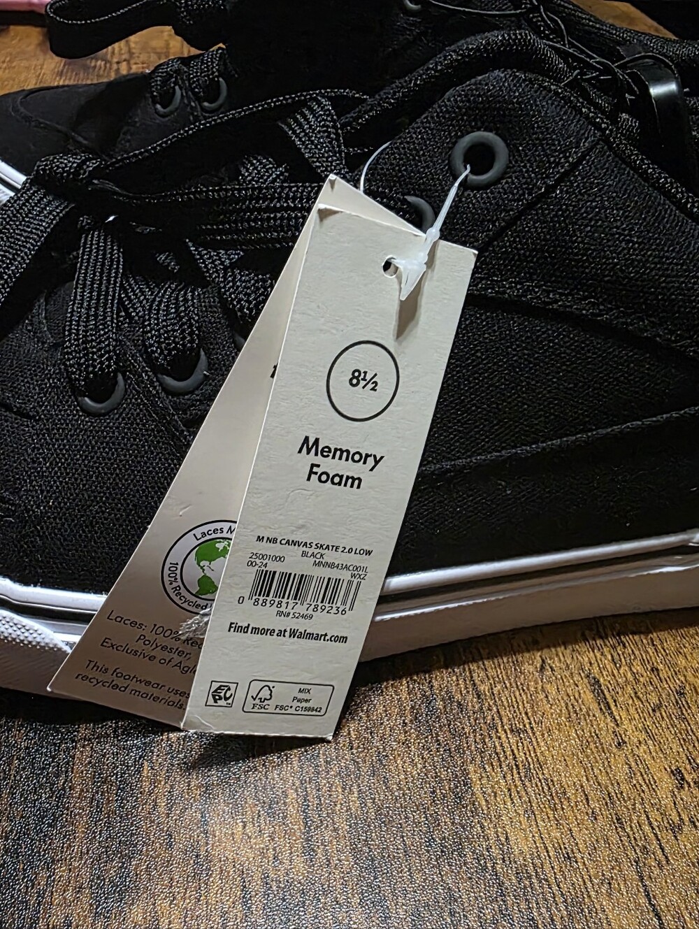 No Boundaries Black Canvas Athletic Skate Shoes